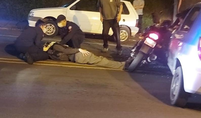 Motociclista fica ferido em acidente de trânsito em Bento Gonçalves