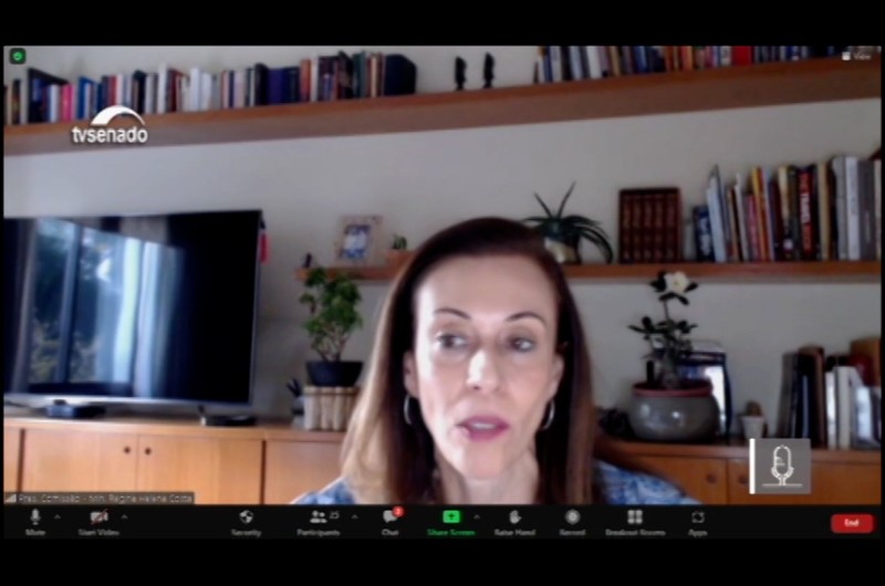 O colegiado é composto por 20 juristas e é presidido pela ministra do Superior Tribunal de Justiça (STJ) Regina Helena Costa - Reprodução/Tv Senado