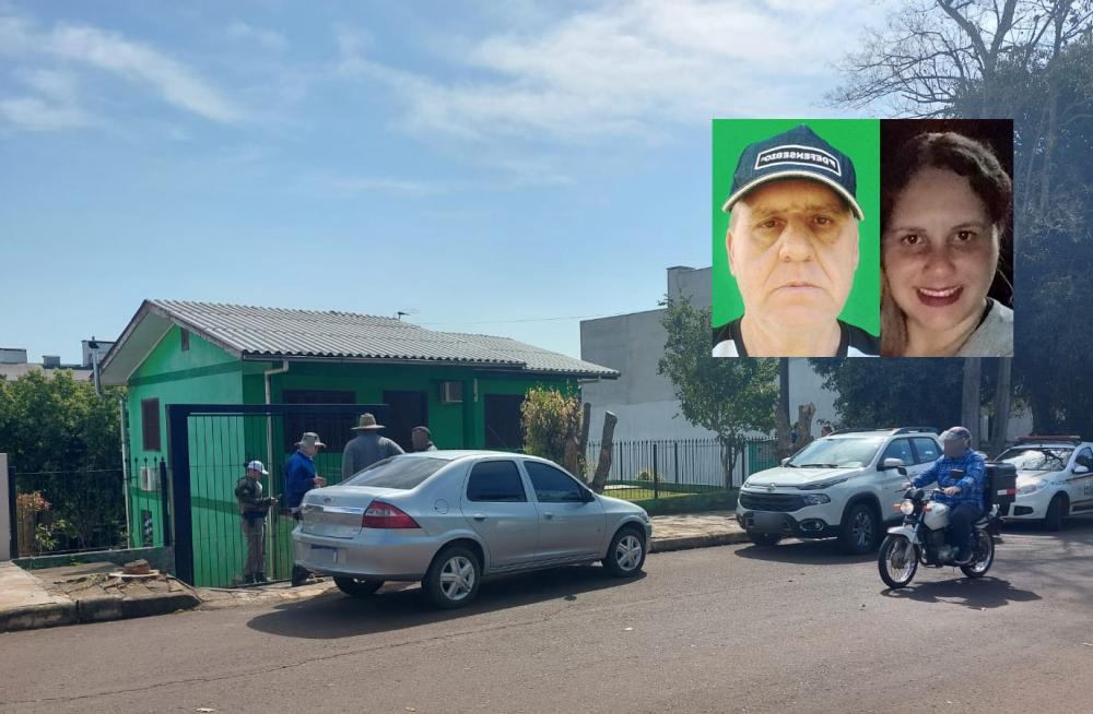 Adolar e Francieli (foto menor) foram atingidos por tiros na cabeça - Foto: Grupo Ceres Comunicação