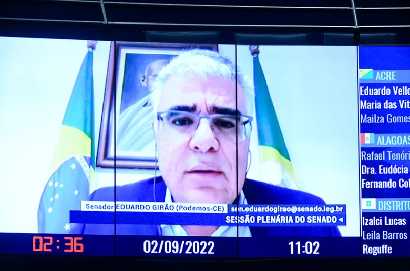 Eduardo Girão também cobrou dos deputados a aprovação da PEC que extingue o foro especial por prerrogativa de função nos casos de crime comum - Geraldo Magela/Agência Senado