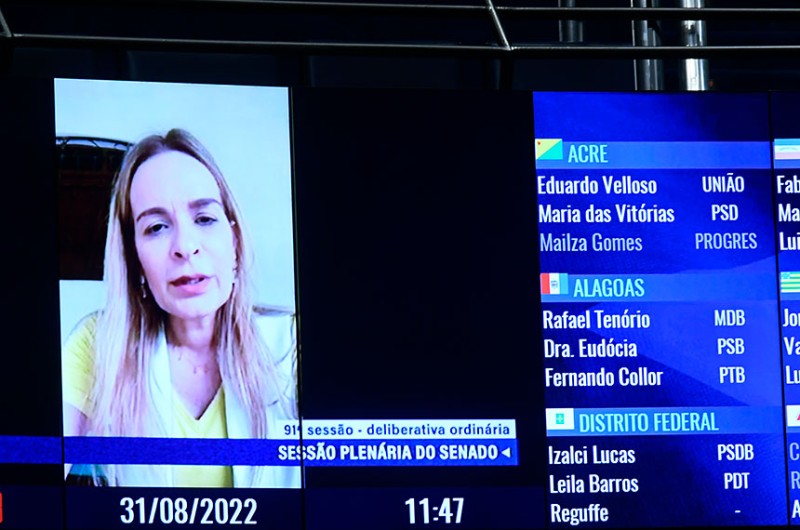 Daniella Ribeiro vai representar o Senado brasileiro na reunião. Em pronunciamento dia 31 de agosto, ela ressaltou a importância do debate acontecer na Paraíba para destacar o potencial do Nordeste - Geraldo Magela/Agência Senado