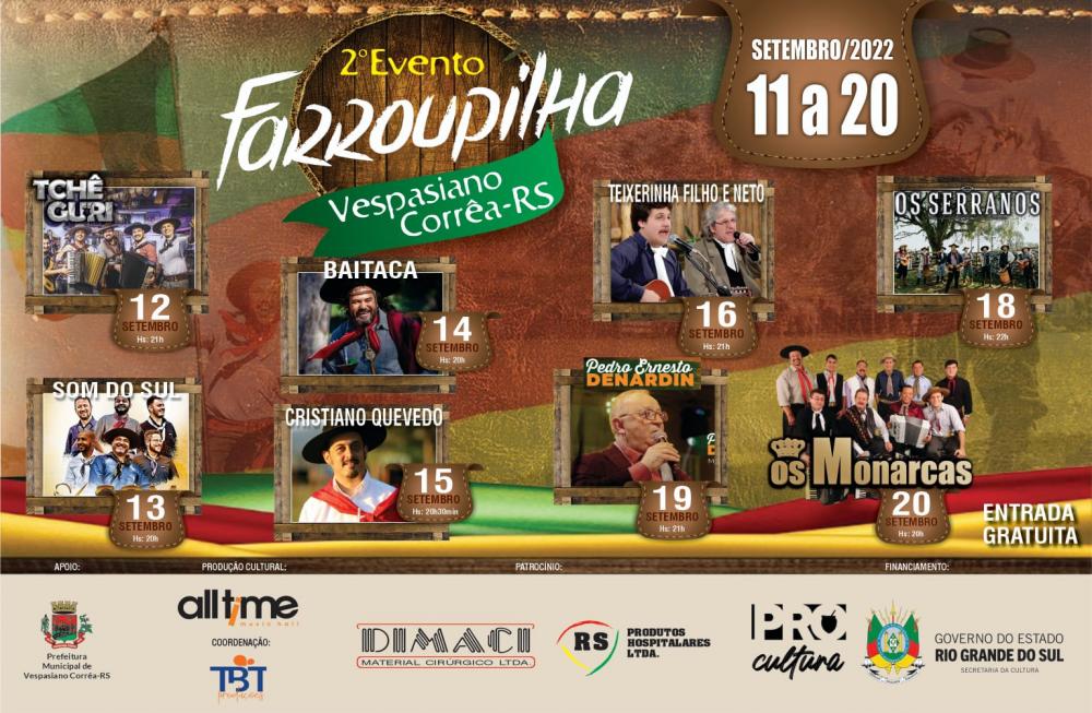 Inicia neste domingo o 2º Evento Farroupilha de Vespasiano Corrêa
