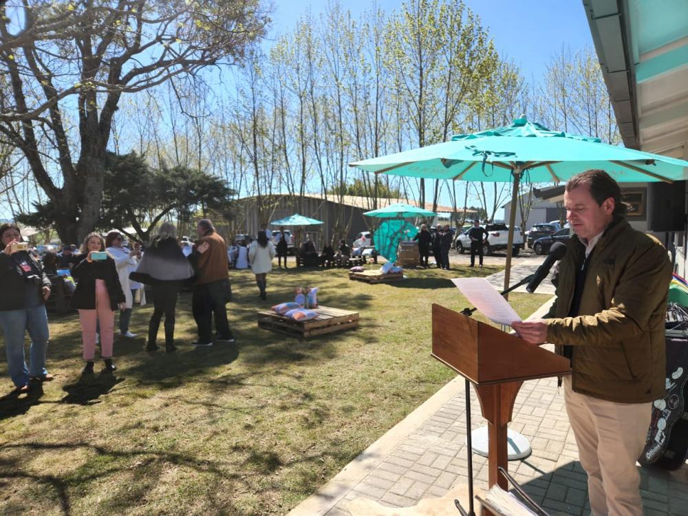 Adriano Miolo fez a apresentação do novo espaço enoturístico da Região da Campanha - Foto: NB Notícias 