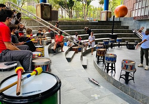 Imagem de atividade realizada na Arena Liberdade (crédito: Pedro Nacif/Divulgação)