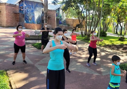 Ação de Tai chi chuan acontece na Funarte MG (Crédito: Fábio Lana)