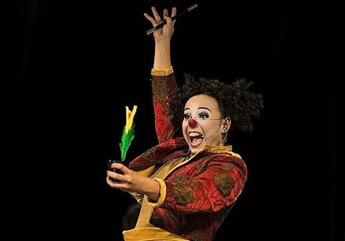 Artista circense Cinthia Nunes como a Palhaça Ratinha (crédito: Renzo Gostoli/Divulgação - Edição: CCOM Funarte)