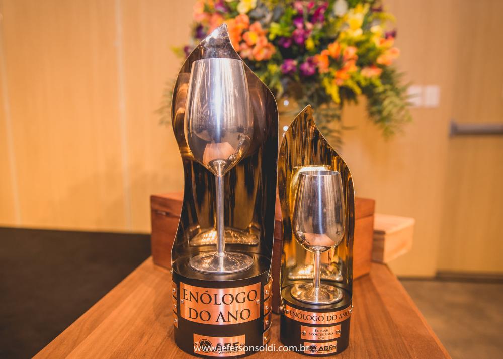 A escolha do Enólogo do Ano tem o objetivo de enaltecer a trajetória e atuação do profissional que durante sua vida soube conduzir o trabalho, não apenas qualificando o vinho, mas apostando ao mundo do vinho algo a mais. Crédito: Jeferson Soldi