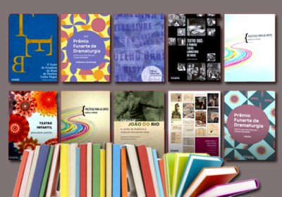 Edições Funarte apresenta alguns títulos na feira - (Foto: Imagens editadas CCOM Funarte)