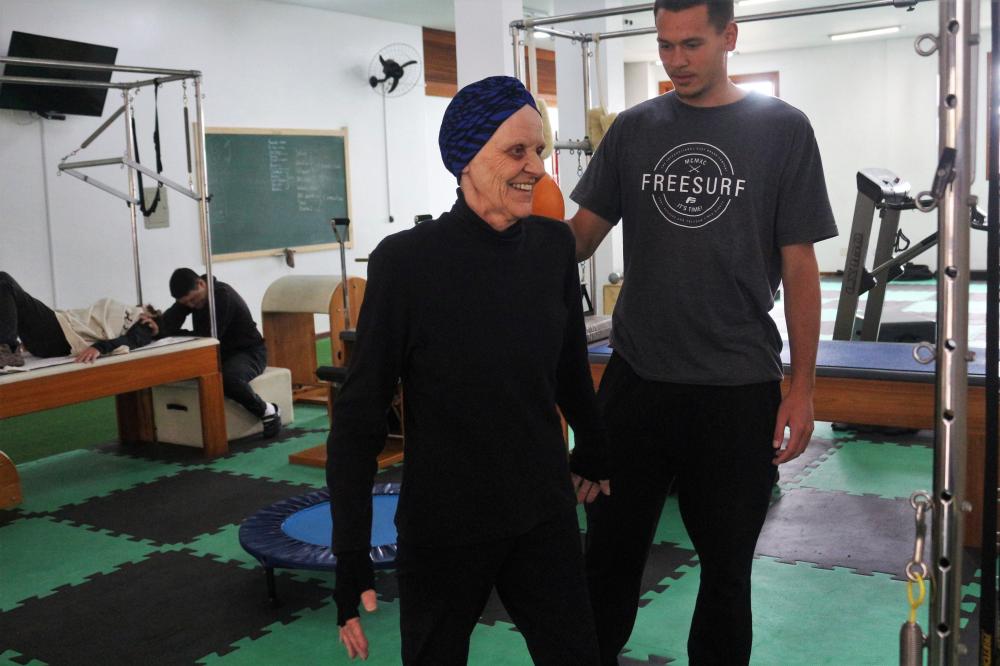 Enquanto luta contra doença, moradora de Bento não deixa de faltar os treinos visando sua qualidade de vida