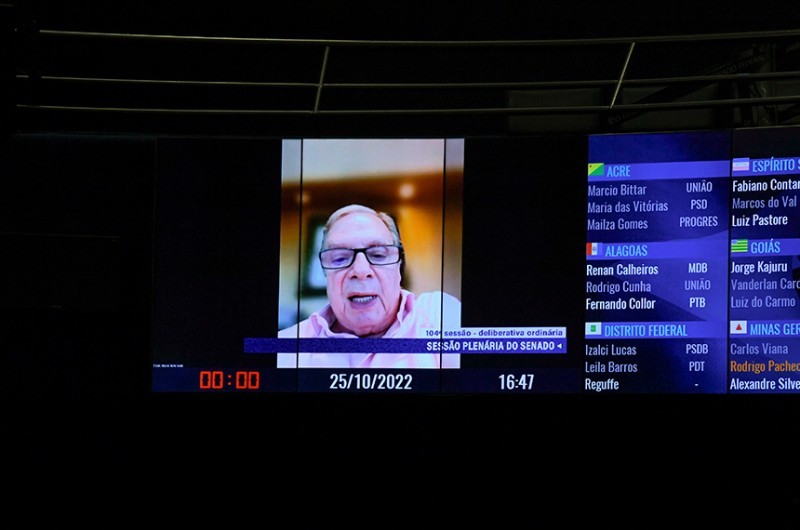 Tasso Jereissati, que propôs tramitação conjunta dos textos, participou da sessão de forma remota - Roque de Sá/Agência Senado