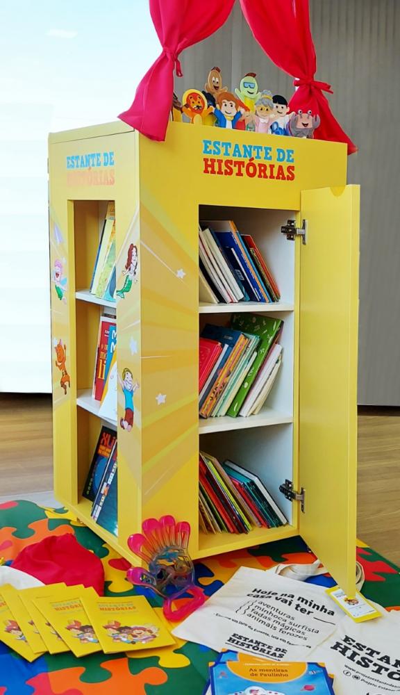 A Estante contará com mais de 100 livros infantis para a diversão da criançada. Crédito: Divulgação/VR Projetos