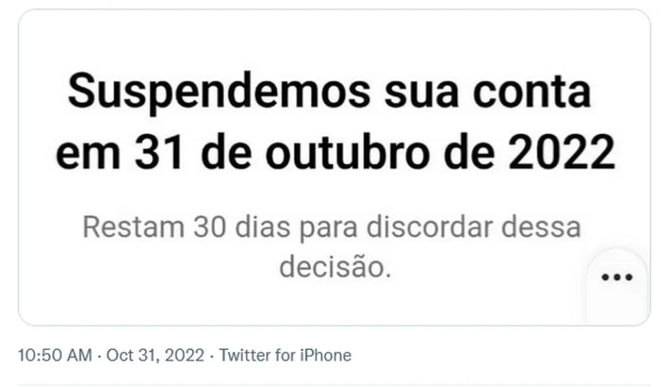 Motivo da suspensão das contas ainda não foi confirmado oficialmente - Foto: Reprodução