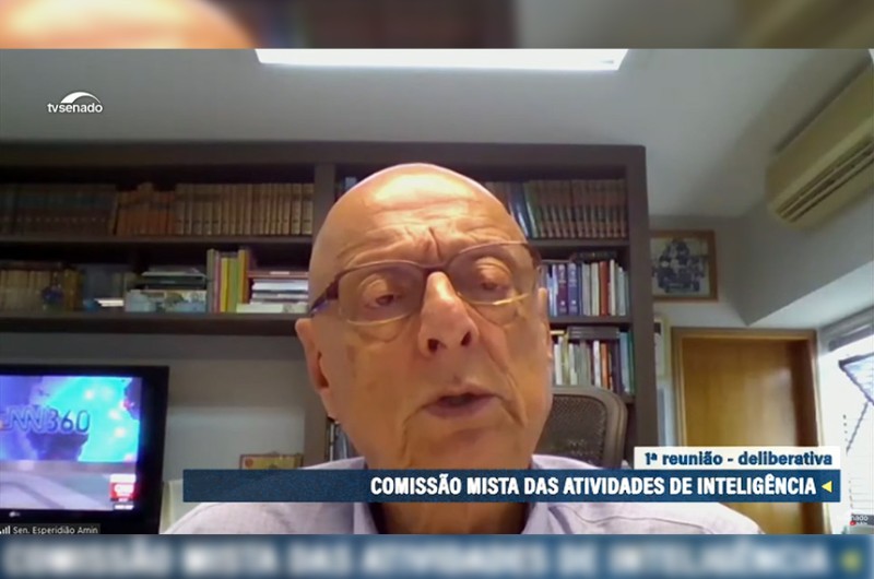Esperidião Amin é o presidente da Comissão Mista de Controle das Atividades de Inteligência - Reprodução/Senado Multimidia