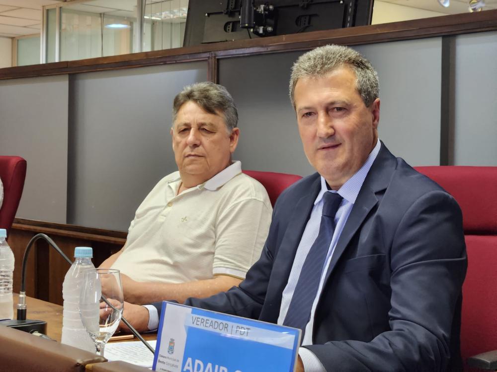 Vereador Adair Sessi (PDT) assumiu no lugar do vereador Gava (PDT) nesta segunda-feira, 21. Crédito: Divulgação