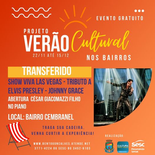 Bento: Projeto Verão Cultural no bairro Cembranel é adiado