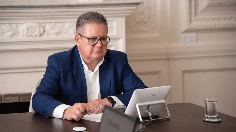 Governador Ranolfo coordenou reunião do Gabinete de Crise -Foto: Rodrigo Ziebell / Palácio Piratini