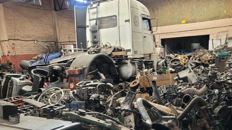 Operação combate a receptação e o desmonte de veículos furtados e roubados -Foto: Anelize Sampaio / SSP