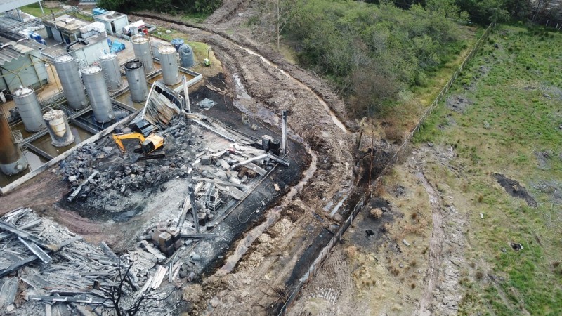 Incêndio de grandes proporções atingiu as instalações da indústria em novembro -Foto: Divulgação Dorf Ketal