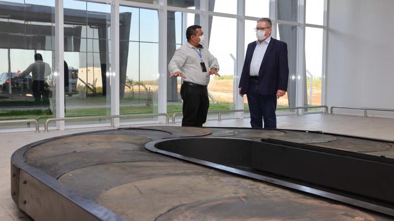 Ranolfo conferiu as áreas do aeroporto que, até 2024, receberá cerca de R$ 20 milhões em investimentos do Estado -Foto: Itamar Aguiar / Palácio Piratini