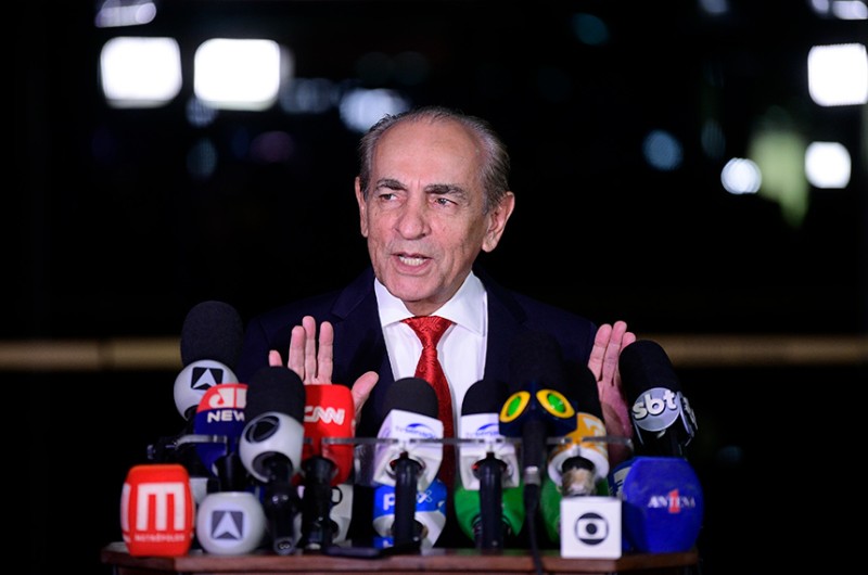 Relator do Orçamento de 2023, Marcelo Castro dá entrevista coletiva - Pedro França/Agência Senado