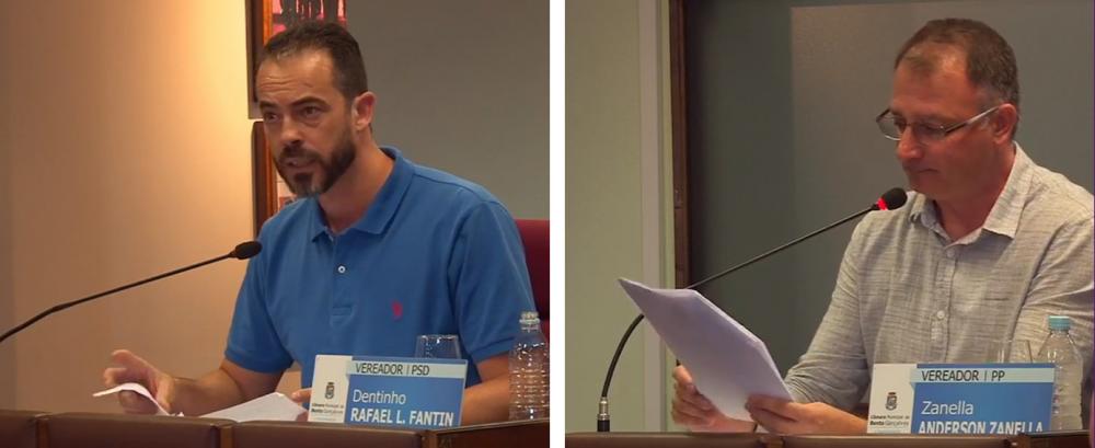 O vereador Rafael Fantin (Dentinho) (PSD) foi o único voto contrário ao anteprojeto de autoria de Anderson Zanella (PP). Crédito: Reprodução 