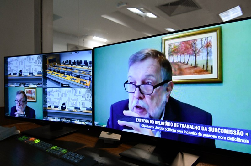 A reunião da subcomissão das pessoas com deficiência teve caráter remoto; Flávio Arns apresentou o relatório