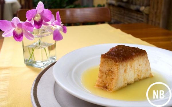 Pudim de tapioca com baba-de-moça