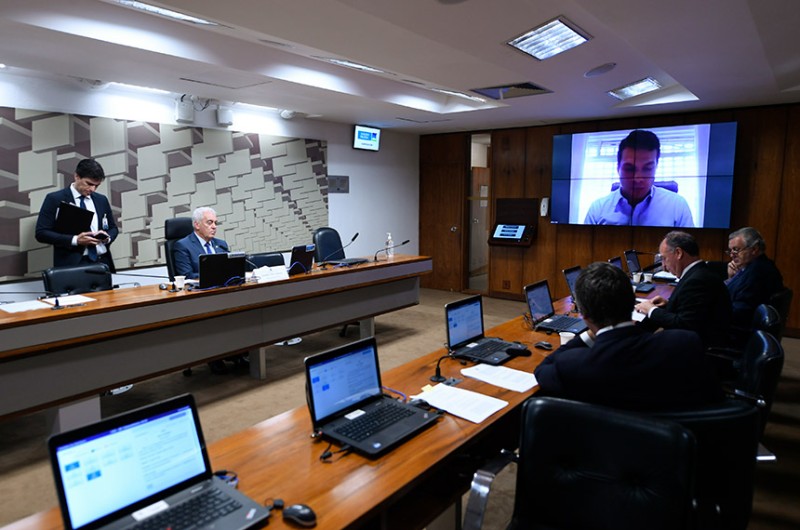 O senador Irajá apresentou seu substitutivo para o PLP 127/2021 de forma remota - Edilson Rodrigues/Agência Senado
