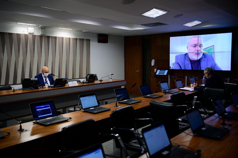 Jean Paul Prates apresentou de forma remota o relatório para o PL 5.315/2019, de Alessandro Vieira - Pedro França/Agência Senado