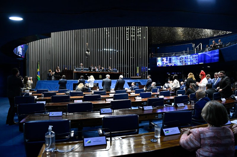 Os discursos de despedida de Nilda Gondim, Fernando Collor e Simone Tebet dominaram a sessão desta quarta-feira - Roque de Sá/Agência Senado