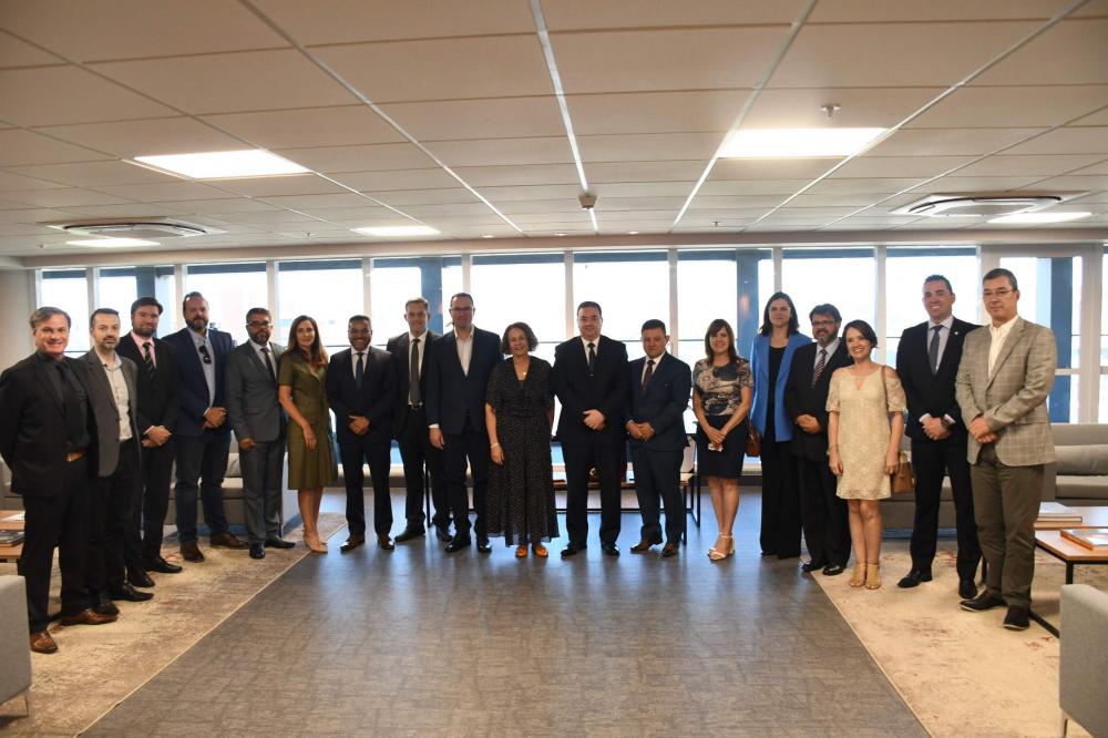 Audiência foi realizada no Gabinete da Presidência. Créditos: Eduardo Nichele