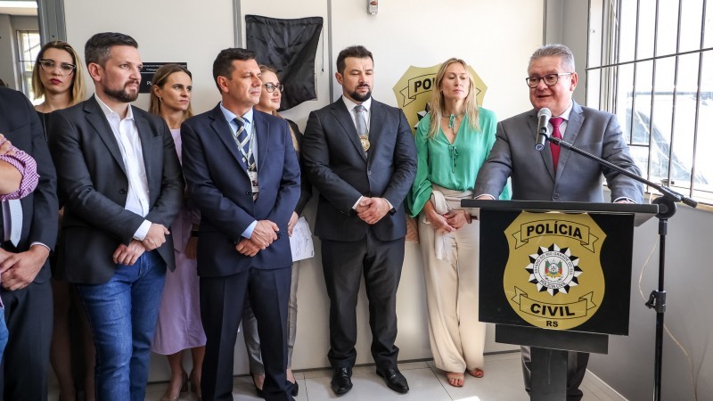 Ranolfo participou do ato de inauguração do espaço que passa a funcionar na av. avenida Senador Salgado Filho, nº 211, em Esteio -Foto: Gustavo Mansur / Palácio Piratini