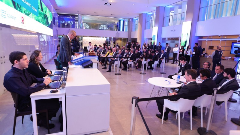 Leilão foi realizado na sede da B3, em São Paulo -Foto: Itamar Aguiar / Palácio Piratini