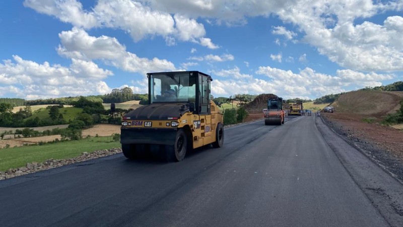 Obras na ERS-126 já estão com mais da metade do cronograma concluído -Foto: Divulgação / Daer