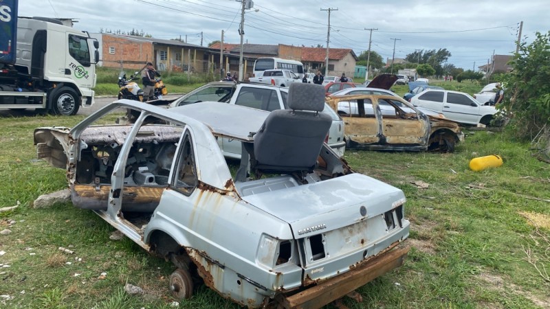 Ação em Imbé resultou na apreensão de cinco toneladas de sucatas -Foto: Ascom SSP / Divulgação