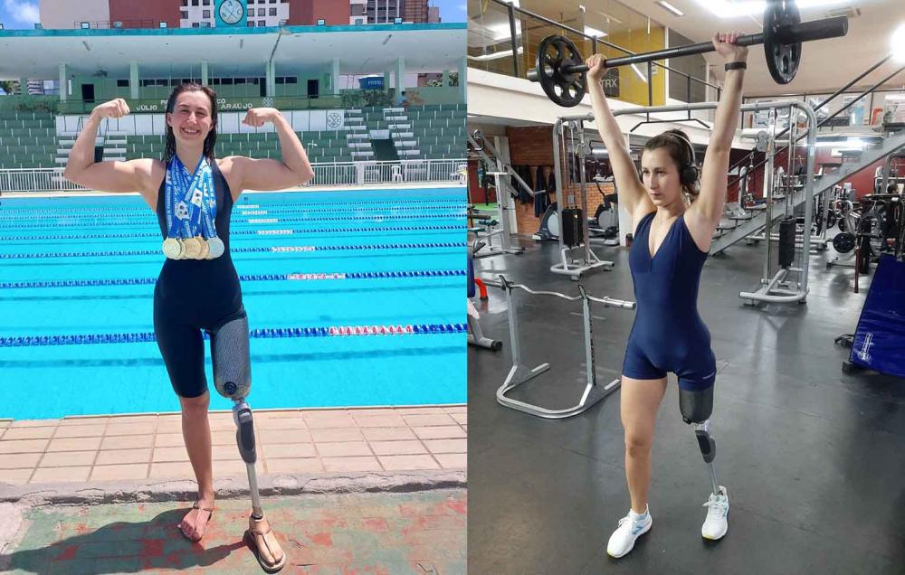 Desde 2021, Stefanie vem participando do Campeonato Brasileiro de Natação - Fotos: Arquivo Pessoal