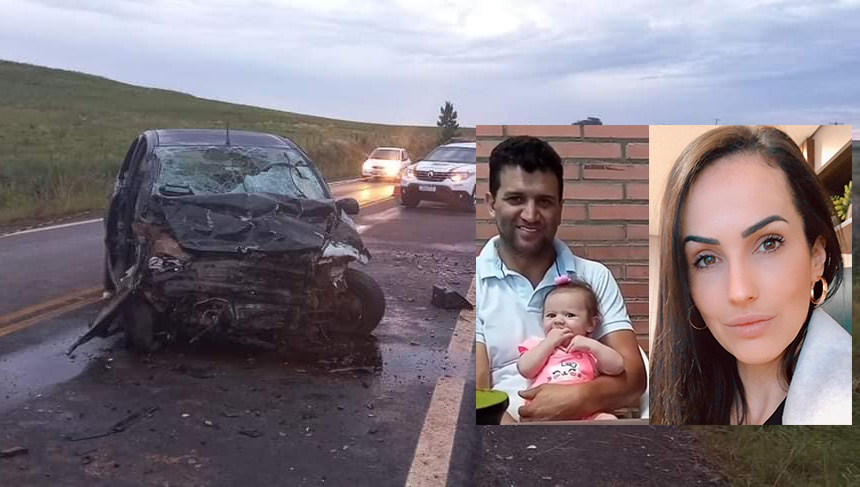 Adriane sua bebê de 3 meses e a advogada Paula Isopo foram as vítimas fatais no acidente - Foto: Paulinho Paes/Tua Rádio Cristal/Divulgação