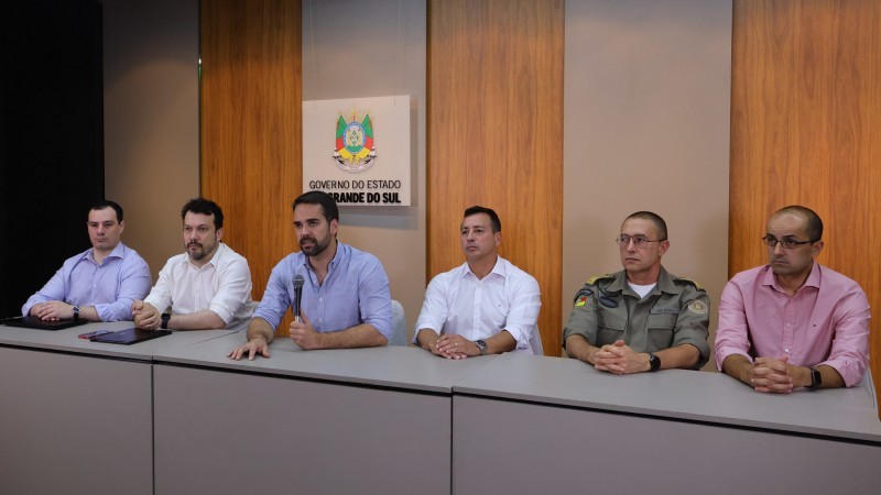 Em live, Leite informou que o RS disponibilizou 73 policiais da tropa de choque da BM para dar suporte ao governo federal -Foto: Itamar Aguiar/Palácio Piratini
