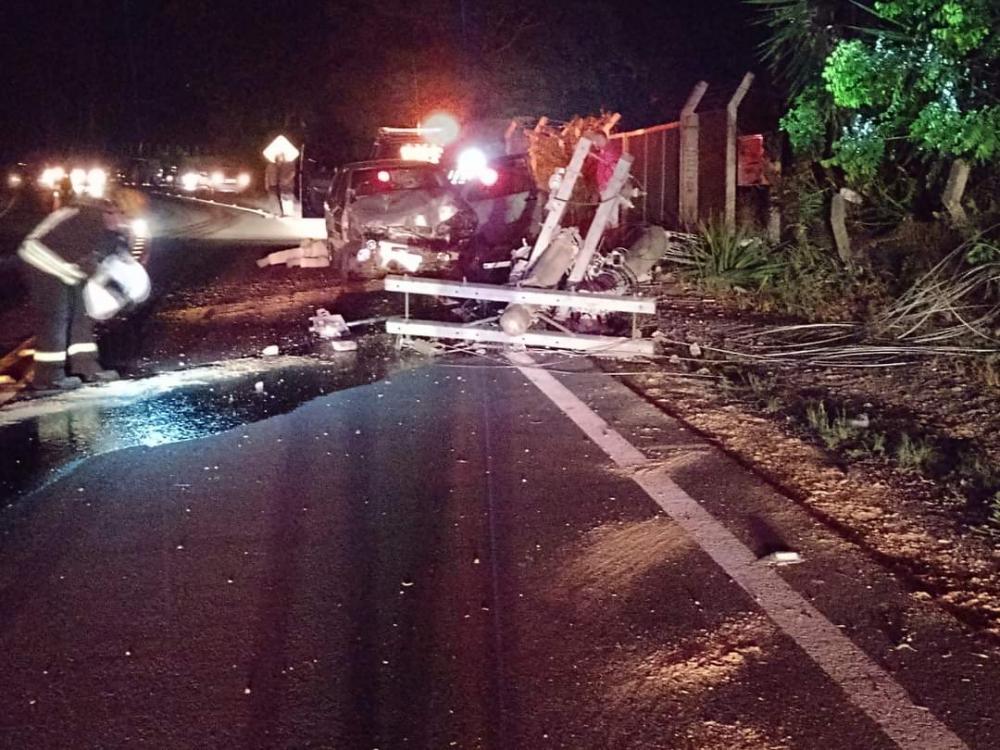 O homem ficou ferido e precisou ser encaminhado para atendimento médico no Hospital São Roque. Crédito: Rádio A Voz FM