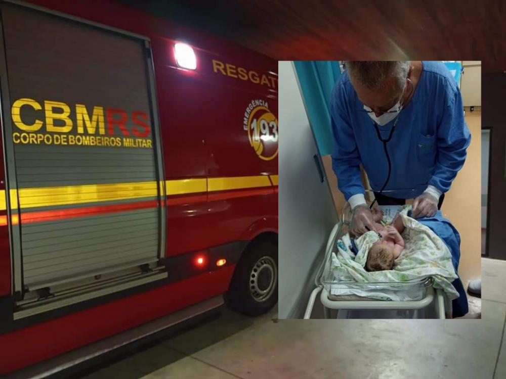 Bombeiros ajudam mãe que entrou em trabalho de parto em casa em Bento Gonçalves