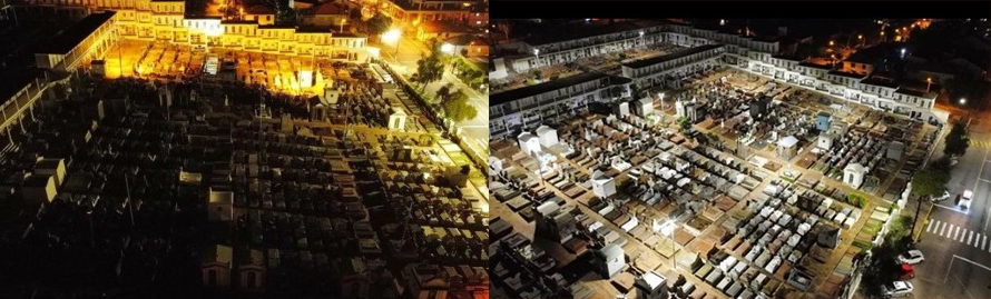 Prefeitura de Bento investe mais de R$ 100 mil em nova iluminação no Cemitério Central