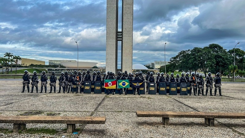Missão dos gaúchos é garantir a ordem no DF, proteger as instituições e o patrimônio público e combater práticas de vandalismo -Foto: Ascom BM