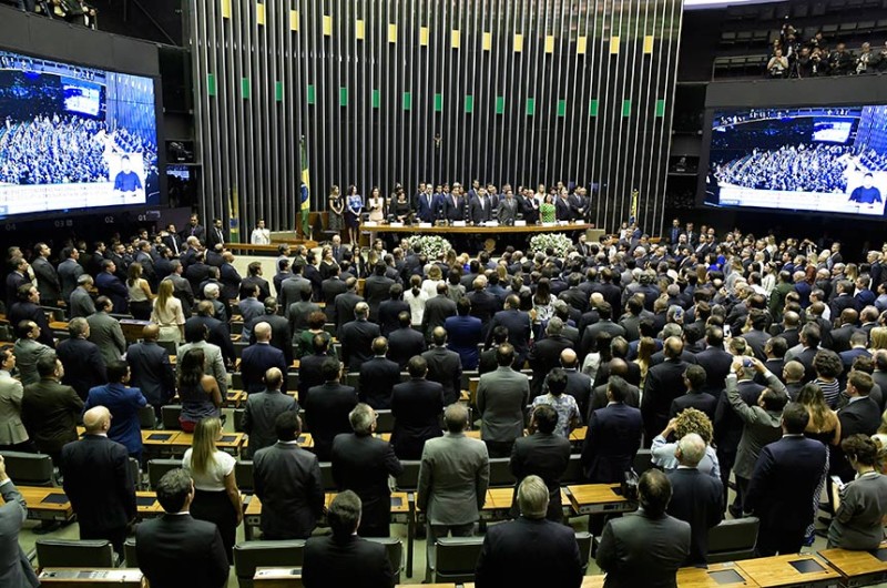 Sessão solene de abertura dos trabalhos do Congresso em 2019, ano de início da 56ª Legislatura - Waldemir Barreto/Agência Senado