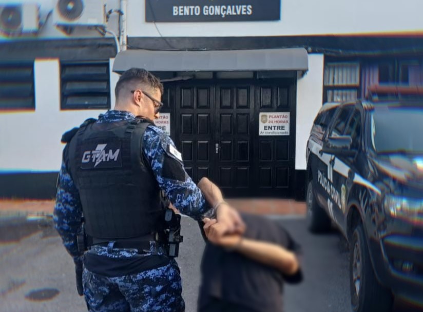 Indivíduo de 42 anos foi capturado e levado para registro de ocorrência na delegacia - Foto: Divulgação