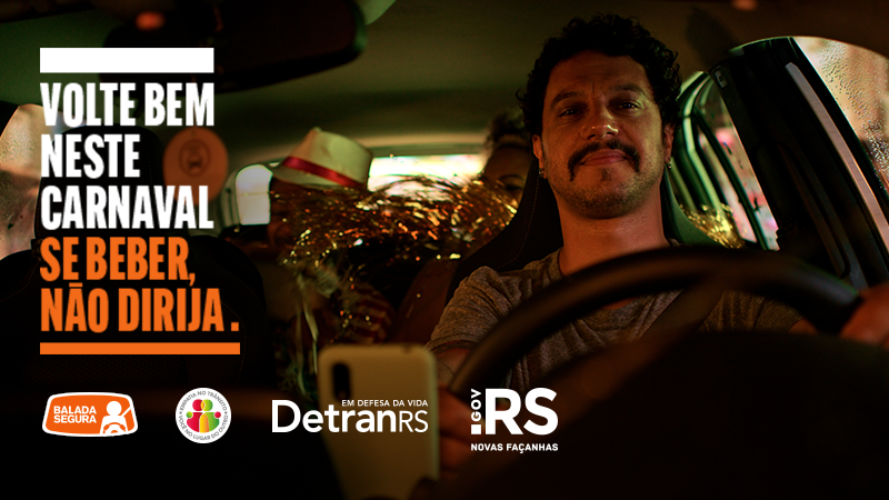 Vídeo da campanha estimula foliões a planejarem meios alternativos para voltarem das festas em segurança -Foto: Divulgação/DetranRS