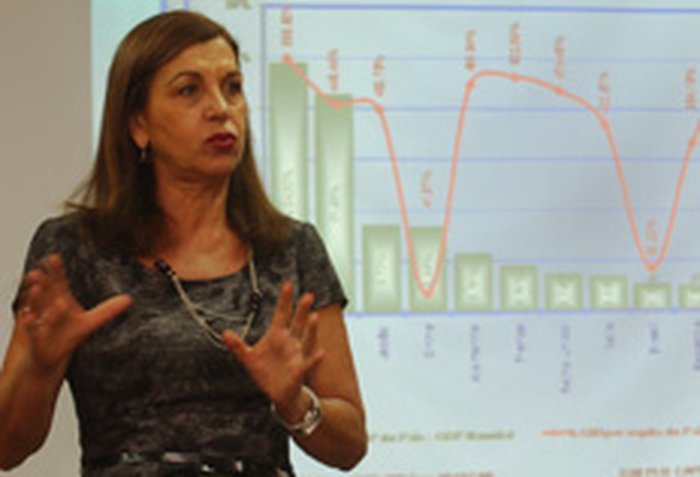 Fabíola Saretta irá intermediar o debate com a economista Virene Matesco (foto) - Foto: Exata Comunicação/Divulgação