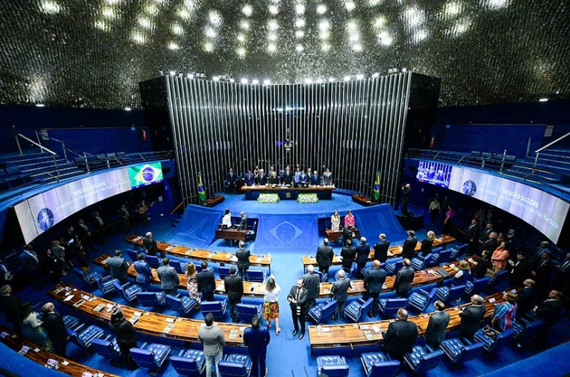 O Plenário do Senado durante a homenagem - Pedro França/Agência Senado