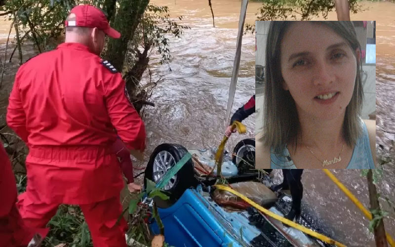 Veículo de Maria Marlise Schons foi encontrado no domingo e o corpo dela na segunda-feira - Foto: Bombeiros Voluntários de Picada Café