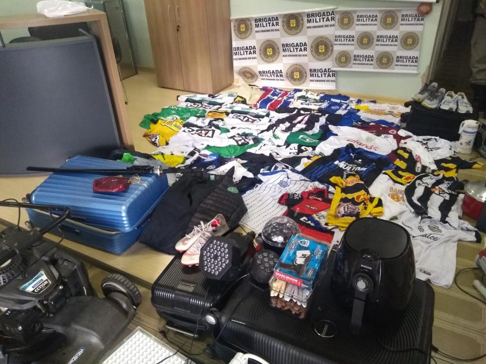 Todos os objetos foram identificados como sendo furtados. Crédito: Divulgação
