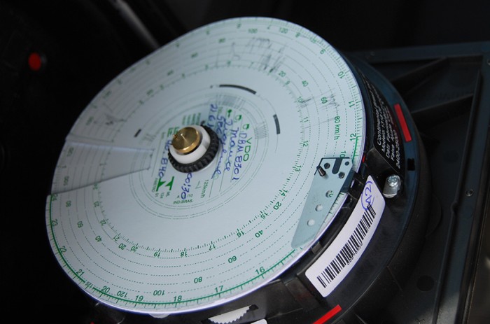 Cronotacógrafos são instrumentos que registram velocidade, tempo e distância percorridos por um veículo - IPEM-ES